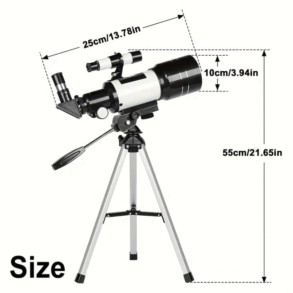 Telescopio Astronómico Profesional de Aumento 99X - Telescopio Monocular Portátil con Gran Apertura de 70 mm, Adecuado para la Educación Científica, Observación de Estrellas y Camping, Regalo Ideal de Navidad y Cumpleaños