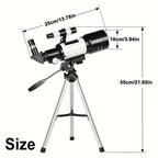 Telescopio Astronómico Profesional de Aumento 99X - Telescopio Monocular Portátil con Gran Apertura de 70 mm, Adecuado para la Educación Científica, Observación de Estrellas y Camping, Regalo Ideal de Navidad y Cumpleaños