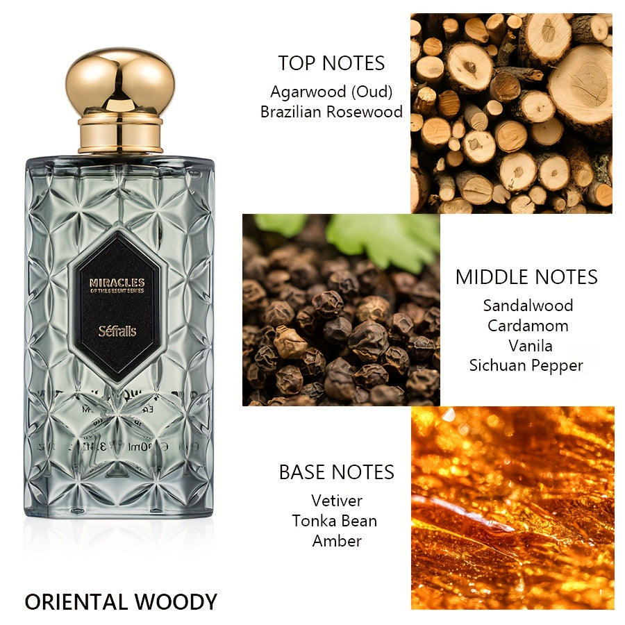NOIR WOOD NIGHTPERFUME Fragancia AMADERA NOCTURNA 100ml/3.4Fl.Oz Aroma Amaderado, Perfumes de Lujo, Amaderado Fresco, Larga Duración, Fresco, Suave y Confortante, Fragancia Signatura, GRACEFUL FRAGRANCE