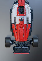 1:8 Escala Grande 1900 piezas de Bloques de Construcción de Coche Deportivo Rojo y Blanco, Kit de Modelo de Vehículo Famoso, Coche Deportivo Coleccionable, Regalo Perfecto para Amantes, Juguete de Ensamblaje para Adultos, Regalo de Cumpleaños/San Valentín
