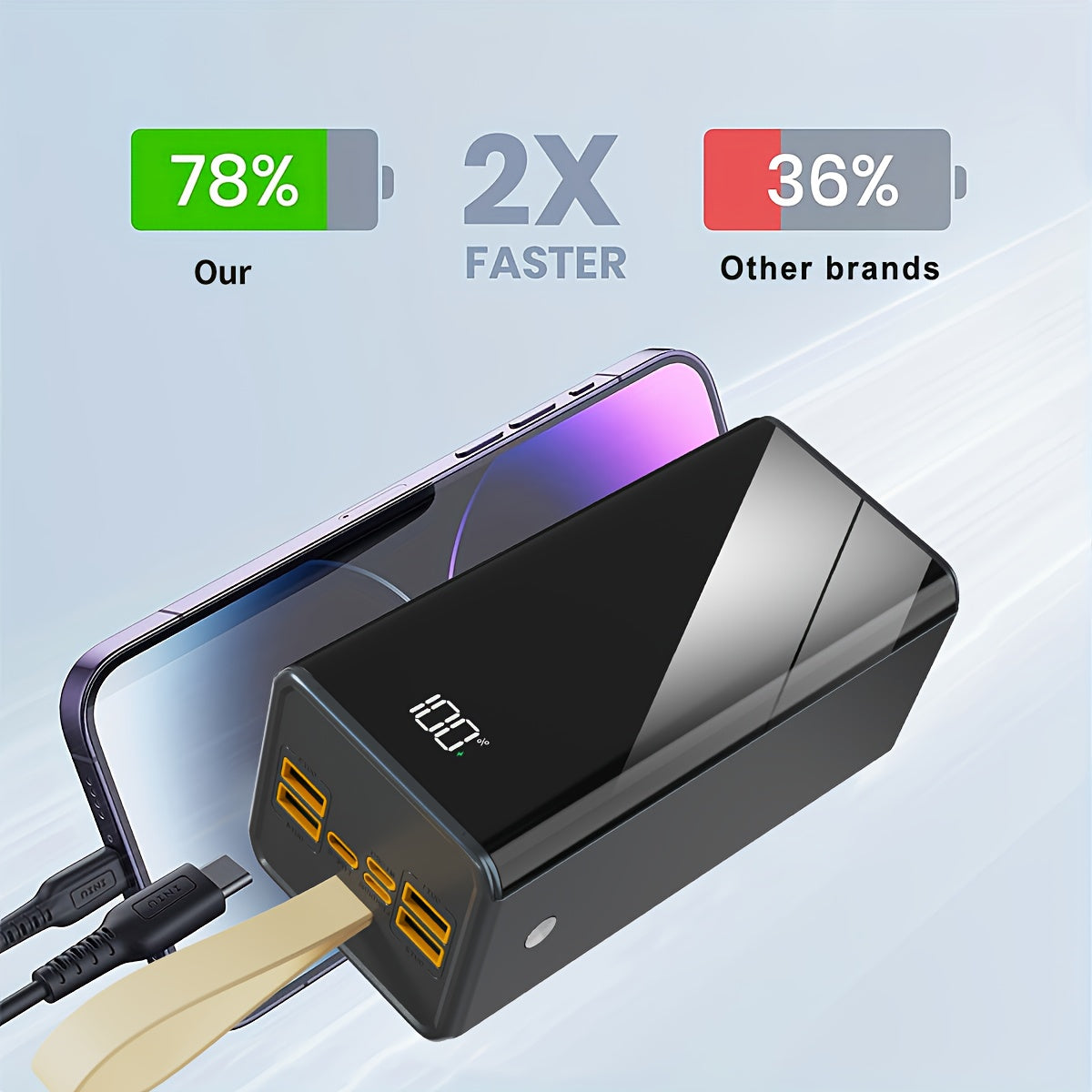 Power bank para carga durante viajes y uso diario | 80000Mah