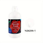 Pintura acrílica prémium de 14 colores en botellas de 500 ml, consistencia espesa y cobertura opaca para trabajo de estudio, bocetos al aire libre, pintura sobre lienzo, murales de pared y manualidades (artistas, estudiantes, aficionados)