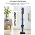 Soporte de Aspiradora Compatible con Dyson V15 V12 V11 V10 V8 V7 V6 - DC58/ DC59/ DC62/ DC74 - Organizador de Almacenamiento de Suelo Sin perforar la Pared.