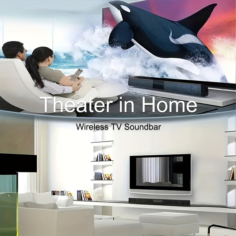 Barra de sonido inalámbrica 2 en 1 para TV PC y cine en casa | diseño funcional