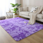 1 alfombra suave de felpa, alfombra de felpa antideslizante, alfombra suave de felpa para mesita de noche, alfombra tie-dye para sala de estar, decoración del hogar, alfombra para dormir mascotas, alfombra para dormitorio y sala de estar, decoración de la
