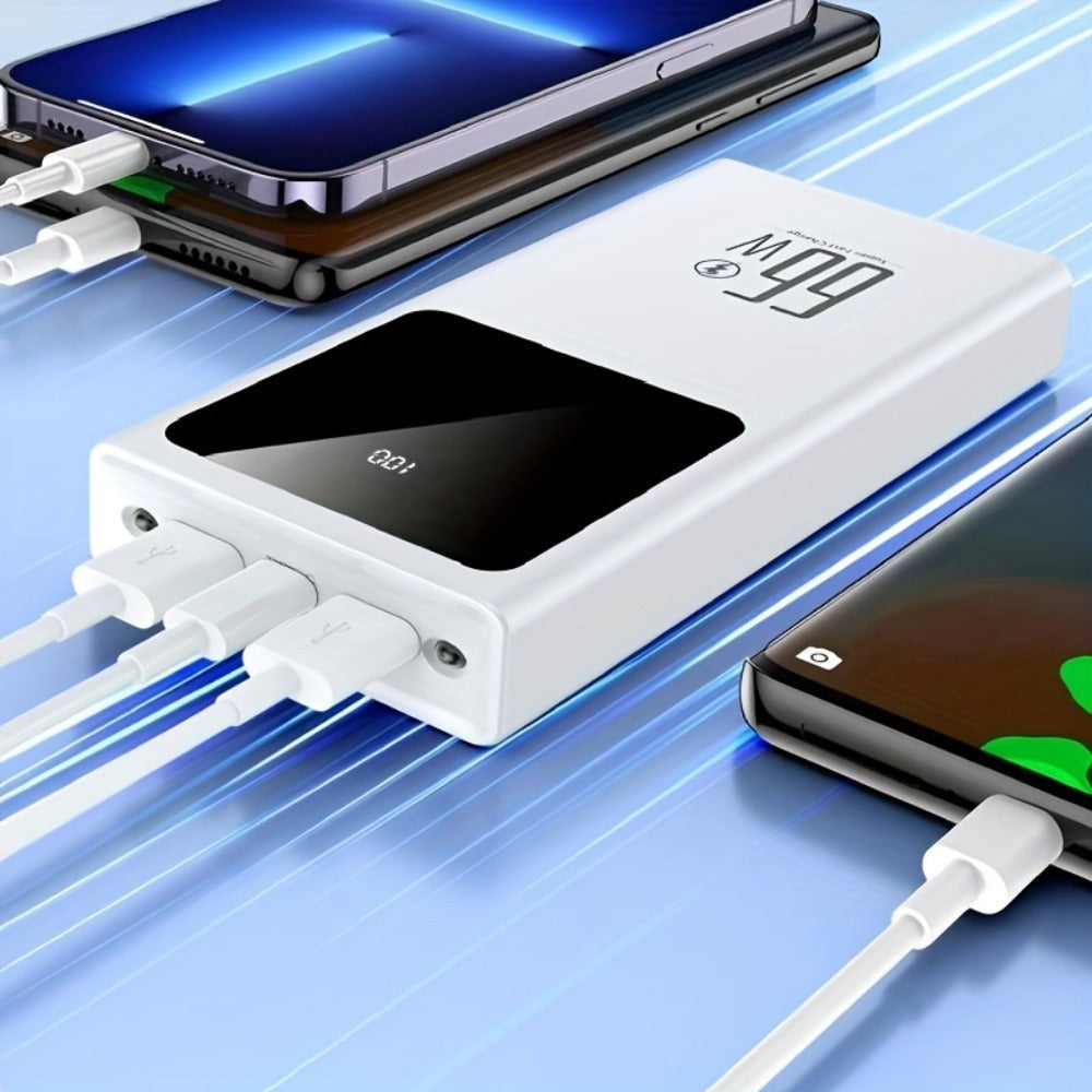 Batería Externa de 50000mAh, Carga Súper Rápida, Batería de Respaldo de Energía de Emergencia para Exteriores, Luz para Camping al Aire Libre, Batería Externa de Gran Capacidad, Soporta la Carga de Múltiples Dispositivos Simultáneamente, Adecuada para Tel