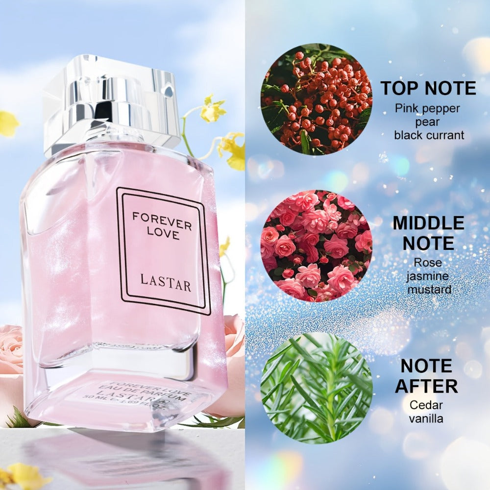 Este atractivo perfume en spray para mujer presenta un aroma a rosa con notas frescas y cautivadoras, mostrando un atractivo distintivo. Es una excelente opción tanto para eventos de negocios como sociales, presentado en un diseño de botella premium.