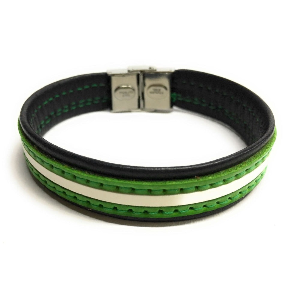 Pulsera De Piel Bandera Andalucía (Ajustable DE Largo) | Complementos de Moda Unisex para Hombres y Mujeres de Estilo Atemporal y Elegante | Regalos Originales y Exclusivos