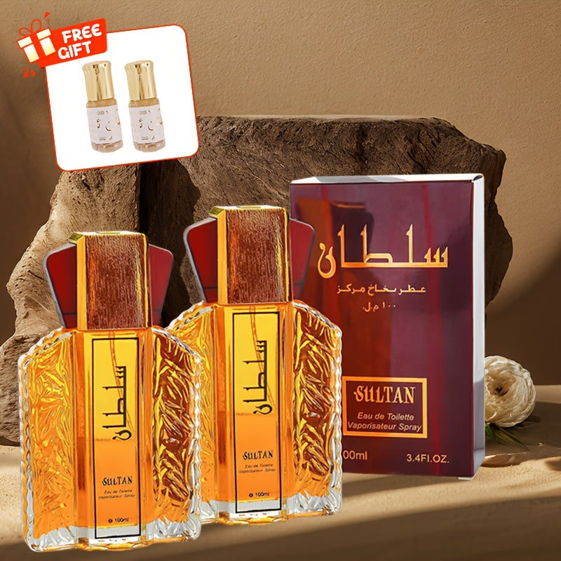 100ml*2+3ml*2, Perfume Floral Amaderado para Hombres, Perfume Masculino, Perfume Romántico de Larga Duración, Diseño Hermoso, Forma Única, Regalos para Fiestas, Ideal para la Vida Diaria y el Trabajo