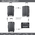 Maleta de embarque de carcasa rígida ABS 55x35x20cm, carrito de viaje, equipaje de mano de cabina, 33L, regalo de Black Friday, Día de Acción de Gracias, Navidad