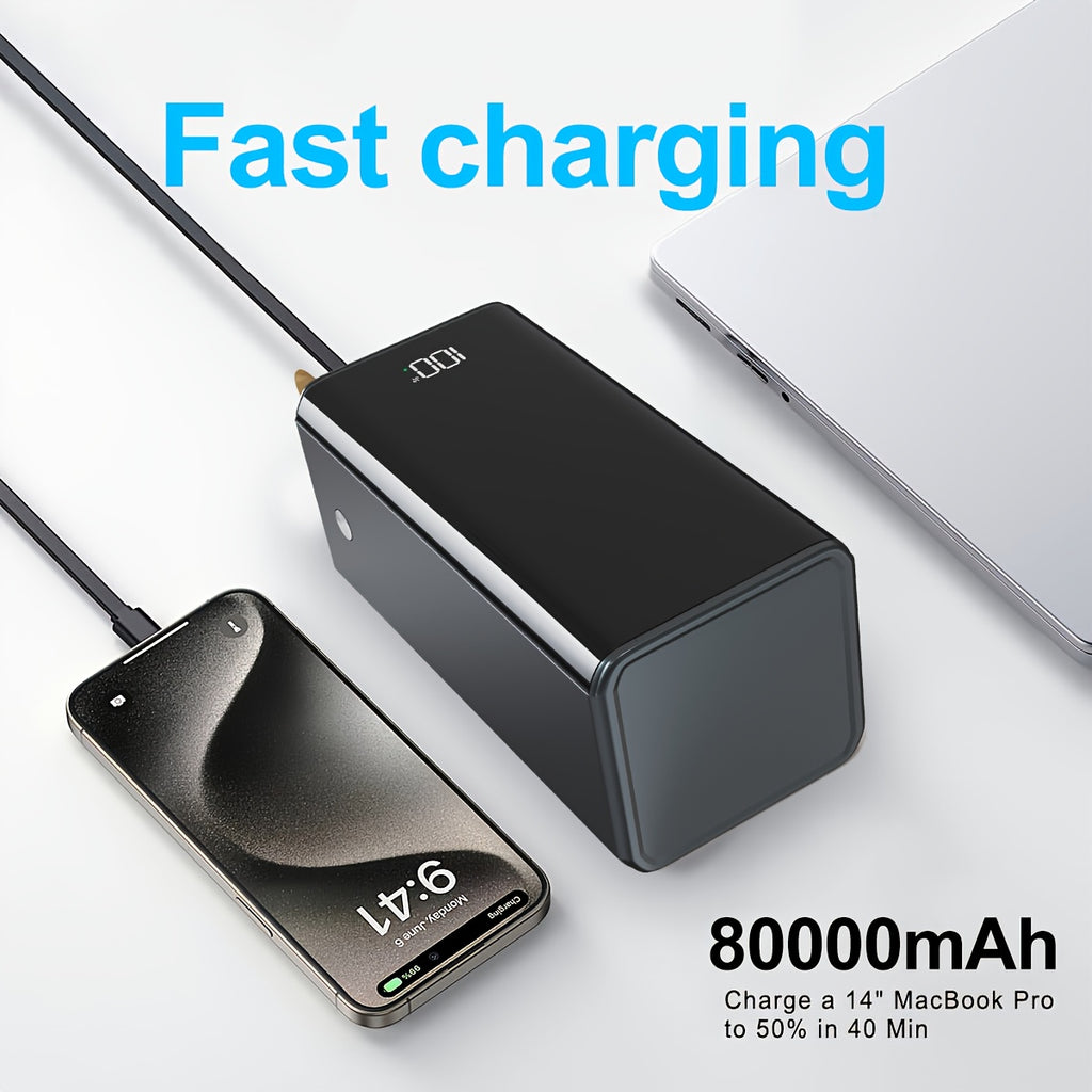 Power bank para carga durante viajes y uso diario | 80000Mah