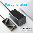 Power bank para carga durante viajes y uso diario | 80000Mah