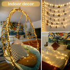 Guirnaldas de luces de hadas para exterior de 60+3 m, 700 LED de luz cálida con 8 modos, control remoto, temporizador y función de memoria, aptas para exterior e interior, bodas, fiestas