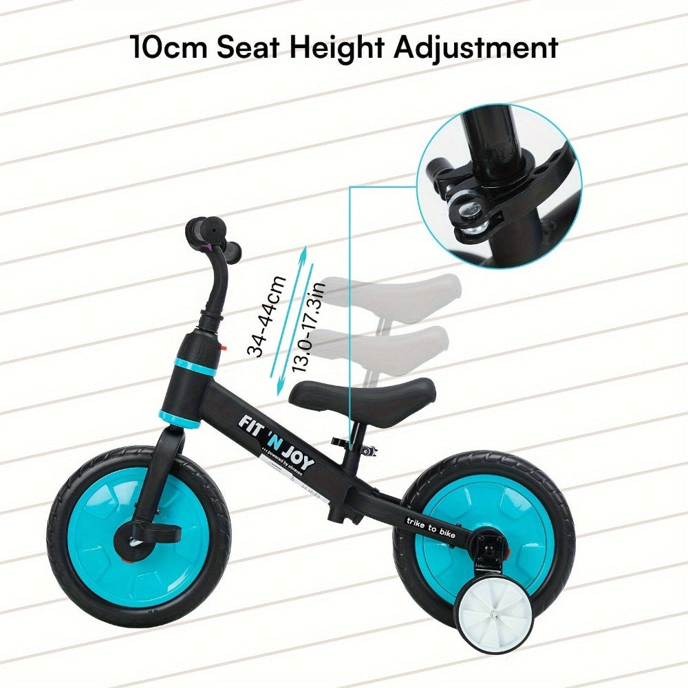 UBRAVOO Fit 'n Joy Bicicletas Infantiles, Bicicleta de Equilibrio 4 en 1 para Niños con Pedales y Estabilizadores, Bicicleta de Triciclo a Bicicleta para Niños y Niñas de 2 a 5 Años