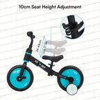 UBRAVOO Fit 'n Joy Bicicletas Infantiles, Bicicleta de Equilibrio 4 en 1 para Niños con Pedales y Estabilizadores, Bicicleta de Triciclo a Bicicleta para Niños y Niñas de 2 a 5 Años