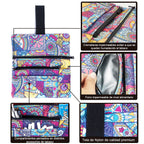 Pitillera tabaco de liar hombre y mujer tabaquera de cigarillos de PU y tela material hidrófugo forro impermeable con asa de mano