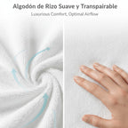 Protector de colchón ajustado impermeable, funda de sábanas de algodón terciopelo de 30 cm de profundidad, bolsillo ajustable, protector de terciopelo suave adecuado para todas las camas, incluidas camas individuales/dobles/camaras king, lavable a máquina