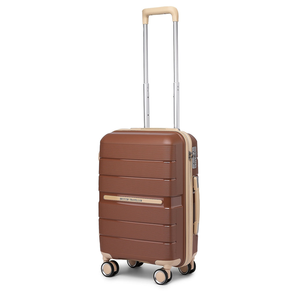 Maleta de Cabina Ligera de Polipropileno de 20/24/28 Pulgadas con Cerradura TSA, Ruedas Giratorias de 4 Ruedas, Adecuada para Viajes Aéreos y Equipaje de Avión