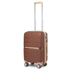 Maleta de Cabina Ligera de Polipropileno de 20/24/28 Pulgadas con Cerradura TSA, Ruedas Giratorias de 4 Ruedas, Adecuada para Viajes Aéreos y Equipaje de Avión