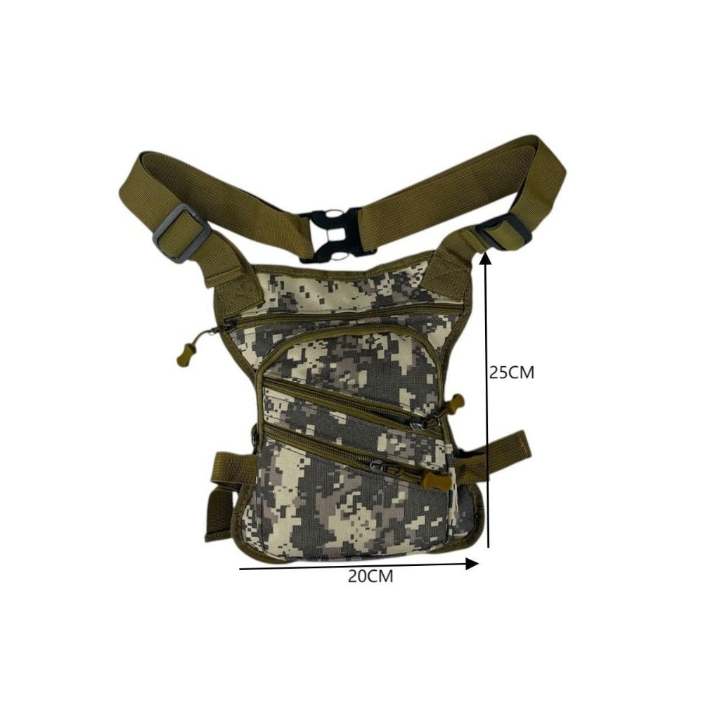 MEJORADA DL-45 Bolsa Multifunción para Pierna/Cintura - Uso Exterior, Senderismo y Deportes