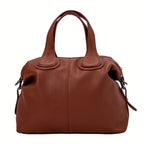 Bolso de Hombro Tote Suave y Cómodo de Color Sólido, Bolso de Uso Diario y Combinable para Mujeres