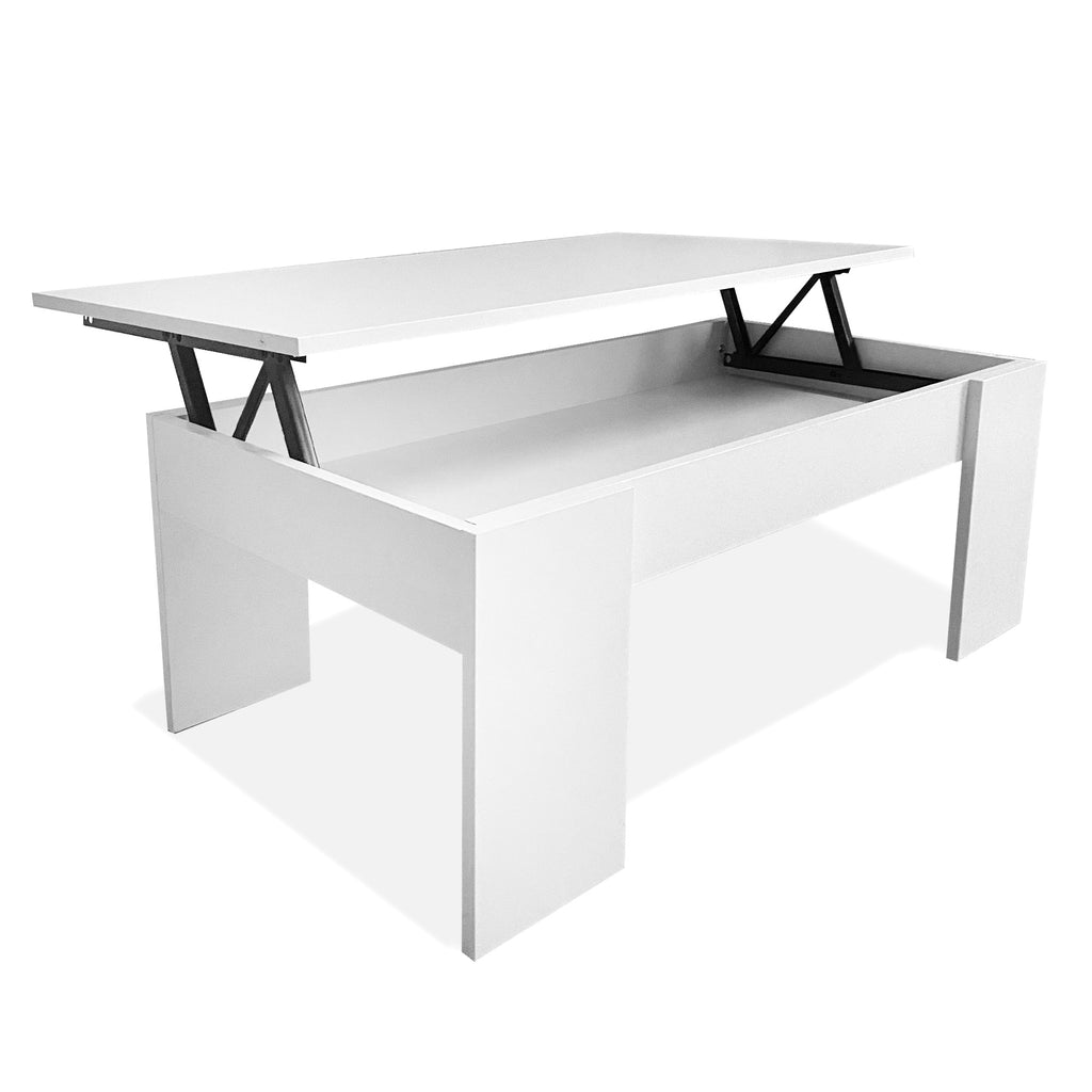 Mesa de Centro Elevable Nyana Home Mesa Multifuncional con Almacenaje Oculto Estructura Robusta y Estable Desplegable con Doble Altura