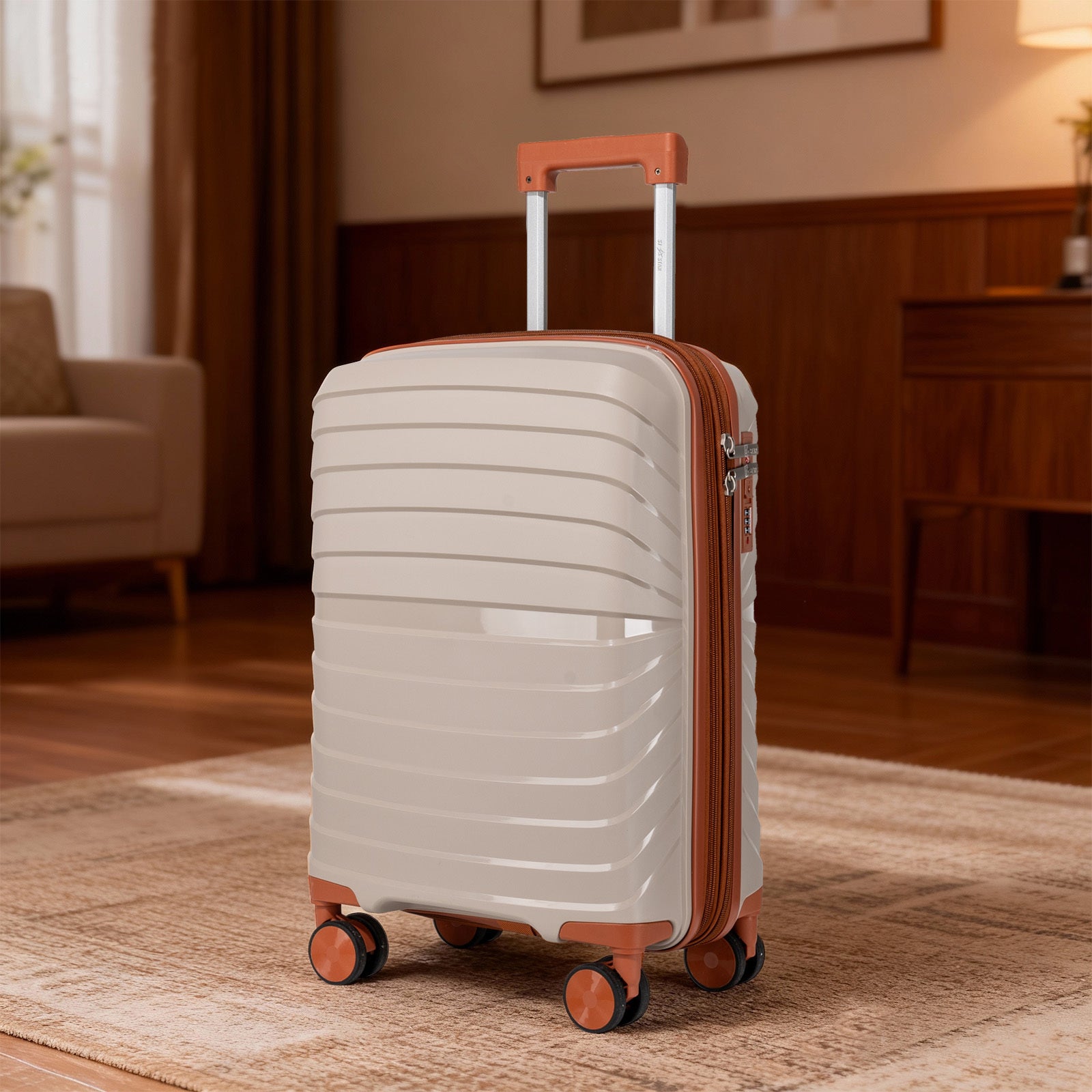 Maleta de 20" 100% PP para todos los viajes | Resistente a pisotones y no deformable | Espacio expandible | Aprobada por aerolíneas como equipaje de mano | Versátil para viajes y un regalo perfecto y considerado para todas las ocasiones