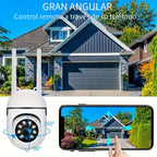 Viernes 2 piezas Cámara de seguridad WiFi Ease Life APP 1080P HD, visión nocturna a color, audio bidireccional, /inclinación/zoom 360, seguimiento y detección de movimiento para seguridad del hogar, foco y sirena, con cable