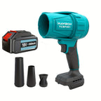Soplador de hojas inalámbrico compatible con batería de 18 V portátil | Jardín, coche y limpieza exterior