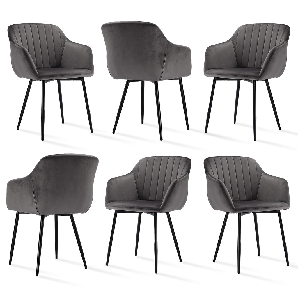 Sillas de comedor elegantes con reposabrazos y soporte lumbar para sala de estar, cocina y dormitorio, que ofrecen un alto confort - Disponibles en juegos de 2, 4 o 6