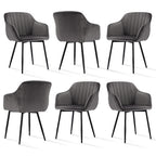Sillas de comedor elegantes con reposabrazos y soporte lumbar para sala de estar, cocina y dormitorio, que ofrecen un alto confort - Disponibles en juegos de 2, 4 o 6