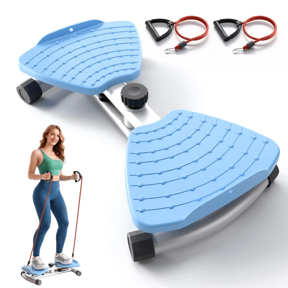 Equipo de fitness giratorio de cintura para uso doméstico, quemador de grasa abdominal, equipado con bandas de resistencia, tabla de ejercicios silenciosa y antideslizante para entrenamiento de core, piernas y glúteos (capacidad de peso 136 kg - rosa - mo