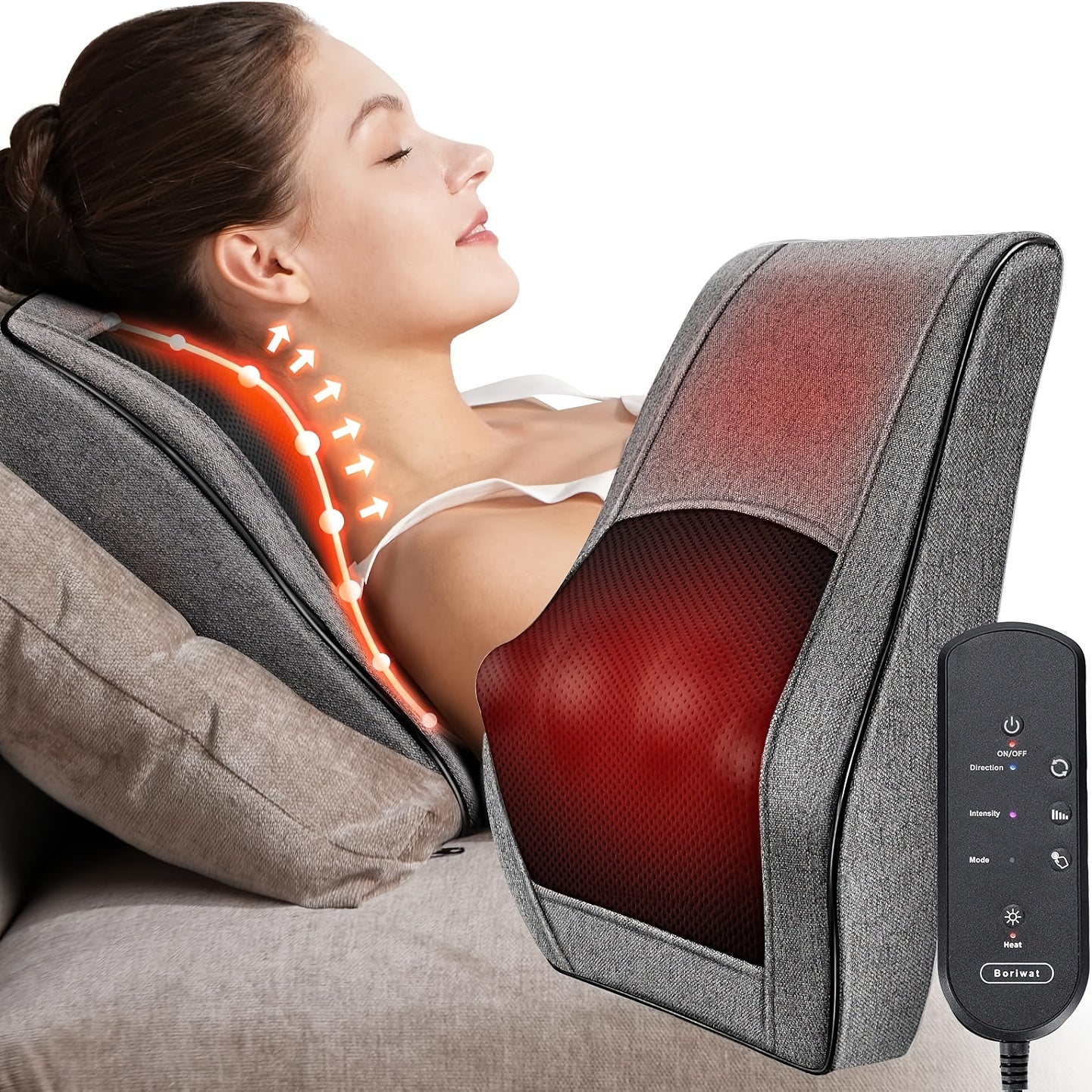 Masajeador eléctrico con calor para cuello, hombros, espalda y piernas