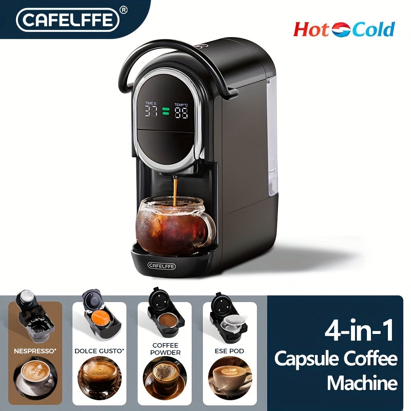 Cafeteras de cápsulas | CAFELFFE Cafetera Multifuncional de Cápsulas, 7 Niveles de Control Preciso del Agua, Compatible con Cápsulas Nes*