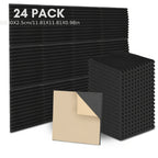 Paneles Acústicos 3D 30x30x2.5cm Autoadhesivos, Espuma Aislante de Sonido para Paredes - Paneles de Absorción Acústica para Estudio, Aislamiento Acústico para Hogar u Oficina, Reducción de Ruido 24/48/72 Piezas