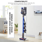 Soporte de Aspiradora Compatible con Dyson V15 V12 V11 V10 V8 V7 V6 - DC58/ DC59/ DC62/ DC74 - Organizador de Almacenamiento de Suelo Sin perforar la Pared.