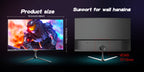 Monitor Gaming Gawfolk de 24.5 pulgadas para PC, Curvo (3000R) 120Hz, Monitor para Visualización Deportiva con FHD 1080P 1Ms Sin Borde, 98% Srgb, Ángulo Amplio de 178°, HDTV, VGA