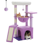 Árbol para Gatos de Interior PAWZ con Gran Apartamento, 1 Tablero de Sisal, 3 Postes Rascadores, Torre Rascadora para Gatos con Hamaca Grande y Percha de 90cm