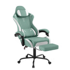 Silla Gaming Ergonómica con Soporte Lumbar Ajustable, Reposacabezas, Reposabrazos y Reposapiés, Ideal para Oficina y Gaming en PC, con Inclinación de 135° y Capacidad de Peso de 150 Kg