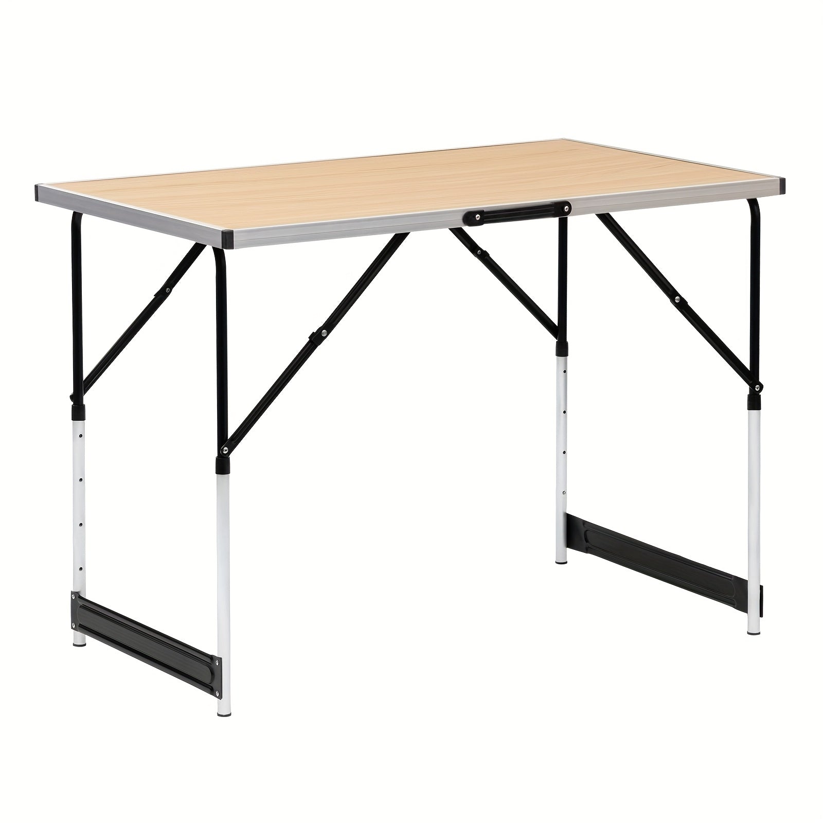 1pc Mesa de Picnic Plegable para Exteriores, Mesa Plegable Ligera para Camping, Aleación de Aluminio, Soporte a Prueba de Óxido, Resistente a los Arañazos, Resistente al Desgaste, Mesa Gruesa, Mesa Plegable Portátil para Camping, Uso Dual para Exteriores