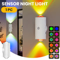 4/2/1 Luz Nocturna LED Inteligente con Sensor de Movimiento, 3 Modos de Iluminación, Cambio de Color RGB, Montaje Magnético Recargable USB para Entrada, Dormitorio y Armario
