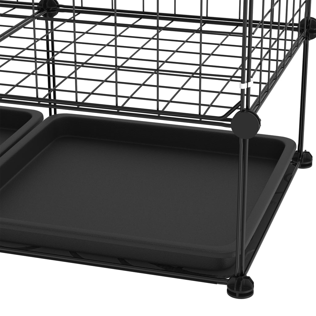 Recinto para mascotas | Corral para Gatos al Aire Libre de Bricolaje con Escalera de Alambre Metálico Denso para 1-2 Animales Pequeños