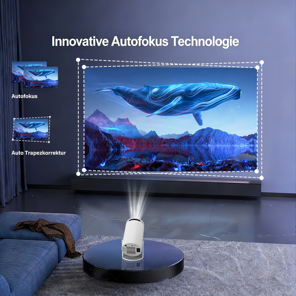 Proyector | Proyector Mini K10 Pro Compatible con Smartphones/Tabletas/Portátiles Android, Proyector Portátil con WIFI 6, Soporte 4K y Resolución