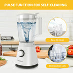 Batidora de Gran Capacidad de 1500ML, Procesador de Alimentos 3 en 1, Picadora de Carne, Licuadora para Cocina Casera y Verduras, Jugos Saludables para el Hogar, Smoothie, Sorbete, Batido, Ice Slushie