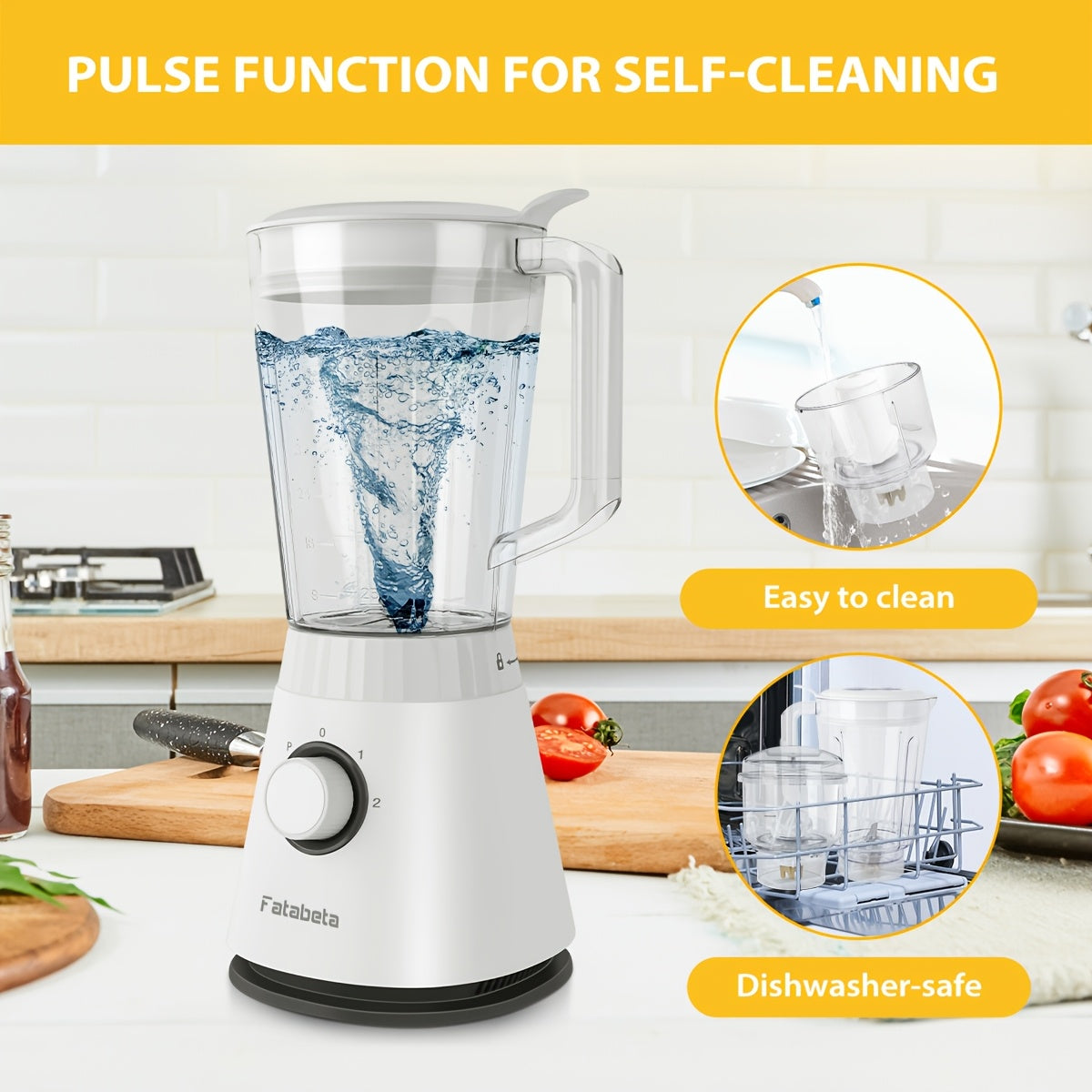 Batidora de Gran Capacidad de 1500ML, Procesador de Alimentos 3 en 1, Picadora de Carne, Licuadora para Cocina Casera y Verduras, Jugos Saludables para el Hogar, Smoothie, Sorbete, Batido, Ice Slushie