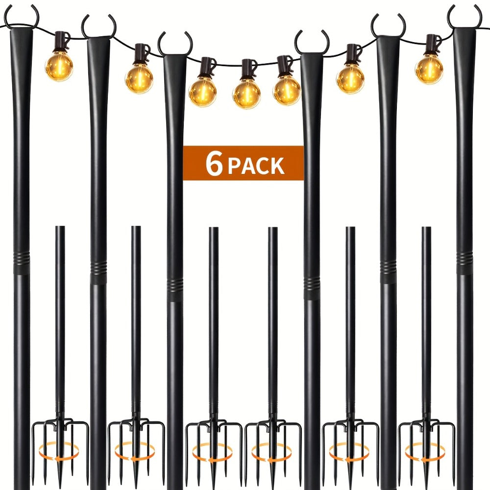 Postes metálicos para guirnaldas | Patio jardín fiestas y decoración