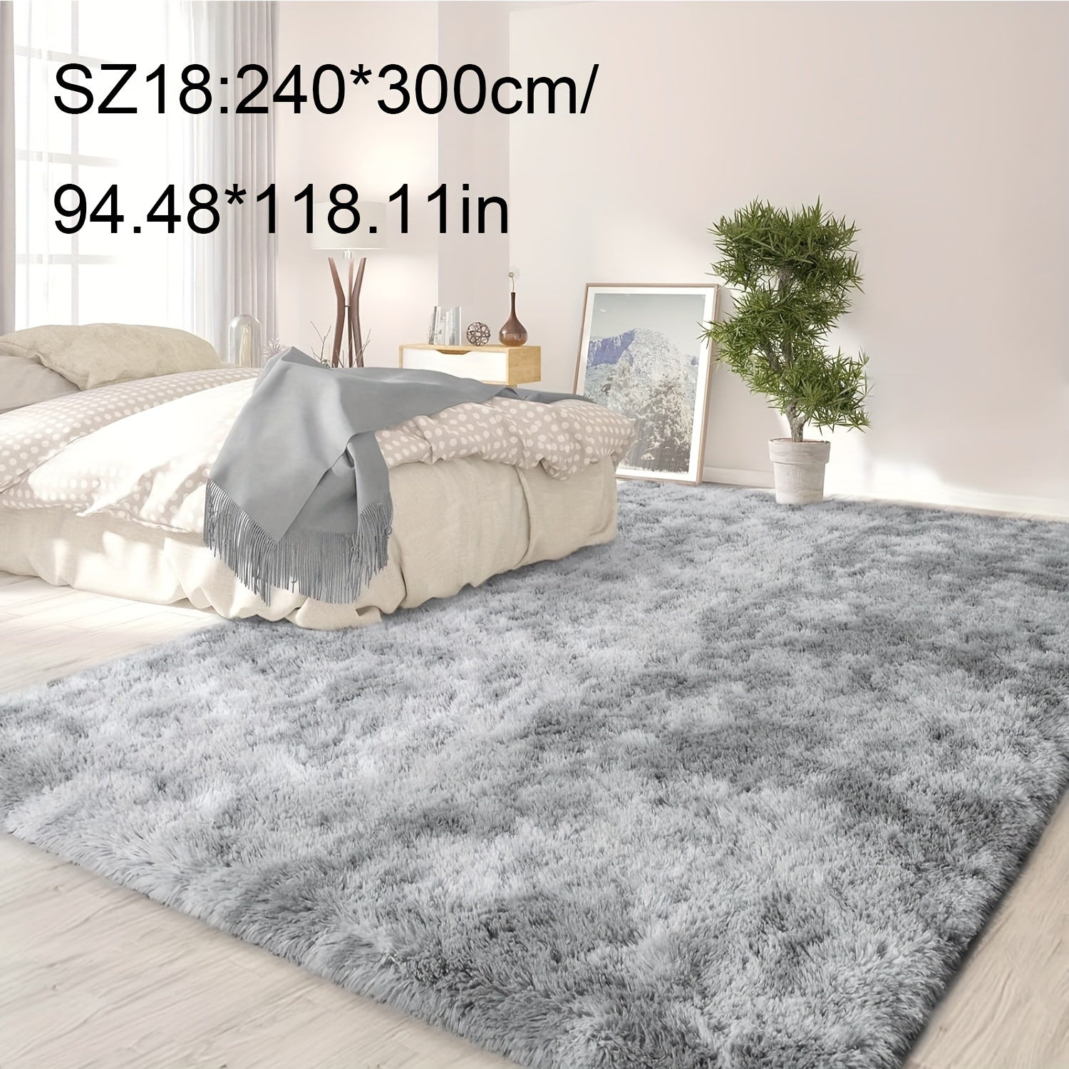 1pc alfombra de felpa suave, alfombra antideslizante, alfombra para cabecera, tapete tie dye para sala, decoración del hogar, colchoneta para mascotas, alfombra para dormitorio o sala, ideal para decoración navideña y Halloween