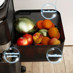 Carro Giratorio de Cocina de 5 Niveles con Ruedas, Unidad de Estantería Móvil de Marco Metálico Grande, Ideal para Despensa, Portafrutas, Verduras, Ahorrador de Espacio para Uso Doméstico o Comercial, Estante de Pie