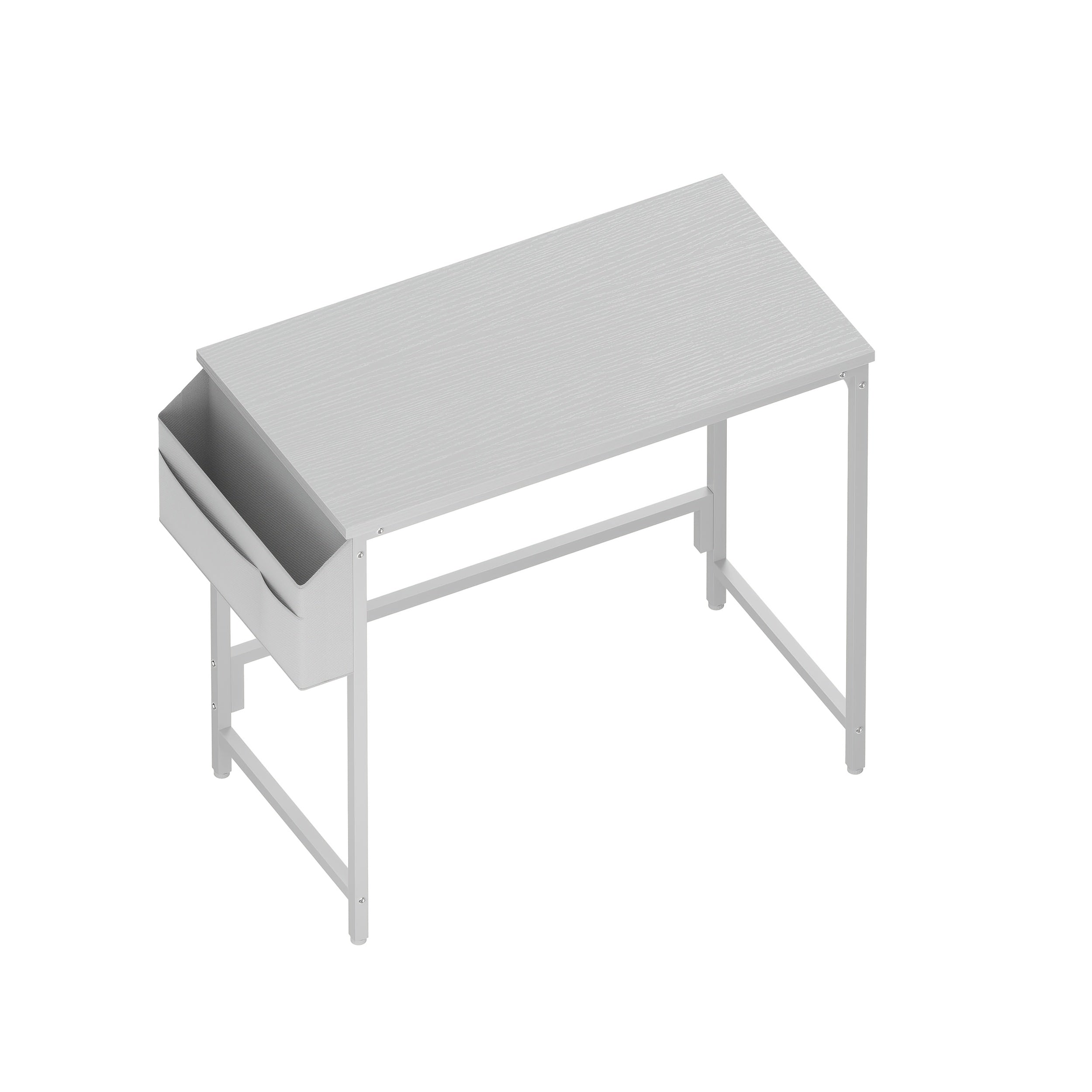Escritorio, Escritorio para Computadora, Mesa Pequeña, 100 X 48 X 72 Cm/40X19X28In, Mesa de Oficina con Bolsa de Almacenamiento, Mesa para PC para Oficina, Estudio, Dormitorio, Estructura de Metal, Moderno y Fácil