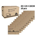 Cajas de cartón | Paquete de 10/Paquete de 5 | Adecuadas para mudanzas, almacenes y transporte | Con asas | Fáciles de manejar | Súper duraderas | 40×25×20CM, 50×29×30CM, 50×35×30CM | Paquete de 5 o 10